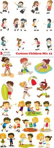 Vectors - Cartoon Children Mix 12