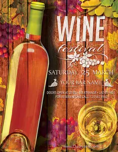CreativeMarket - Wine Festival Poster Flyer Mockup