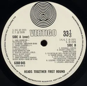 Various Artists - Heads Together, First Round (Vertigo 1971) 24-bit/96kHz Vinyl Rip