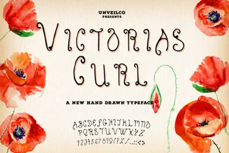 Victorias Curl Typeface