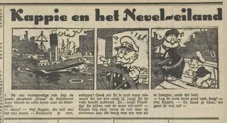 Kranten Strips 00 Kappie V002 Kappie En Het Neveleiland Prov Zeeuwse Courant 1947