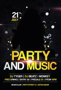 Party and Music Flyer Template