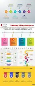 Vectors - Timeline Infographics 60