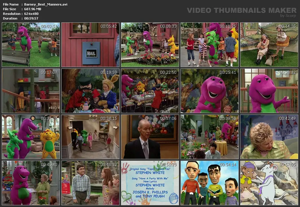 Barney Best Manners Custom Theme