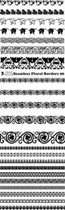 Vectors - Seamless Floral Borders 96