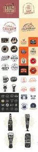 Vintage Rustic Chicken Emblems and other Logotype