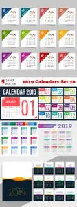 Vectors - 2019 Calendars Set 20