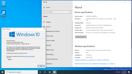 Windows 10 InsiderPreview (20H1) Build 18936.1000