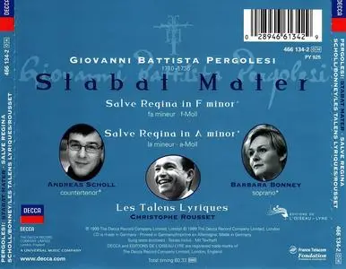 Christophe Rousset, Les Talens Lyriques, Andreas Scholl, Barbara Bonney - Pergolesi: Stabat Mater, Salve Regina (1999)