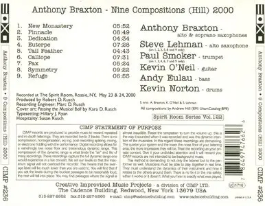 Anthony Braxton - Nine Compositions (Hill) (2000)