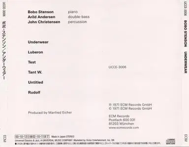 Bobo Stenson - Underwear (1971) {ECM 1012/UCCE 3006}