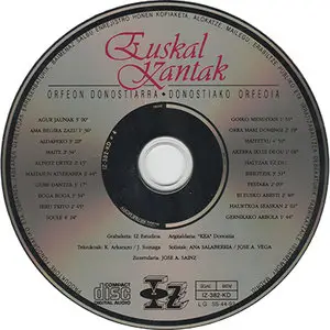 Orfeón Donostiarra - Euskal Kantak [Iz Estudioa IZ-382] (1992)