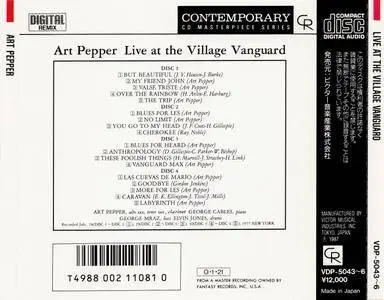 Art Pepper - Live At The Village Vanguard (1977) {4CD Set Contemporary-Victor Japan, VDP-5043~6, Early Press rel 1987}