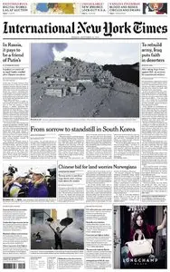 International New York Times - Monday 29 September 2014
