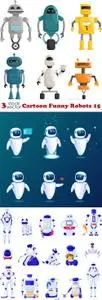 Vectors - Cartoon Funny Robots 15