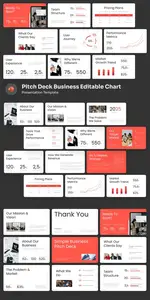 Simple Pitch Deck Business Editable Chart YYT9QWP