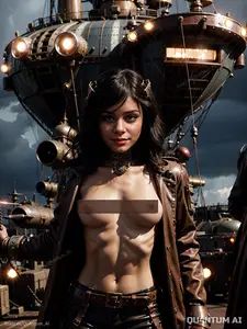 AI Vanessa Hudgens - Sucker Punch Steampunk leather (AI Generated)