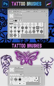 30 Tattoo Brushes for Photoshop