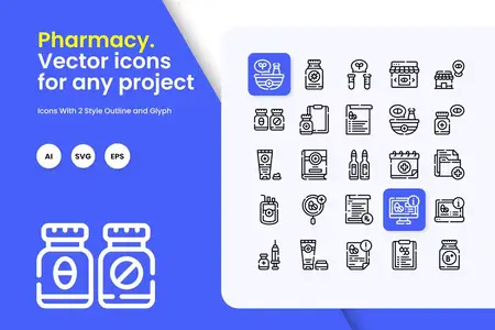 EE - Pharmacy Icons F4KXWTP