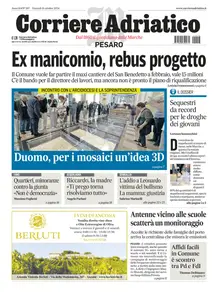 Corriere Adriatico Pesaro - 18 Ottobre 2024