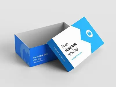 Free Shoe Box Mockup Set