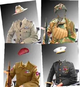 Military uniform templates for Photoshop