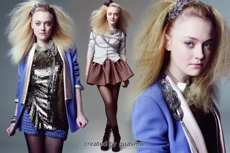 Dakota Fanning - Tesh Photoshoot for Marie Claire