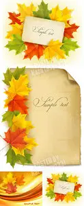 Autumn leaves cards