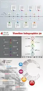 Vectors - Timeline Infographics 30