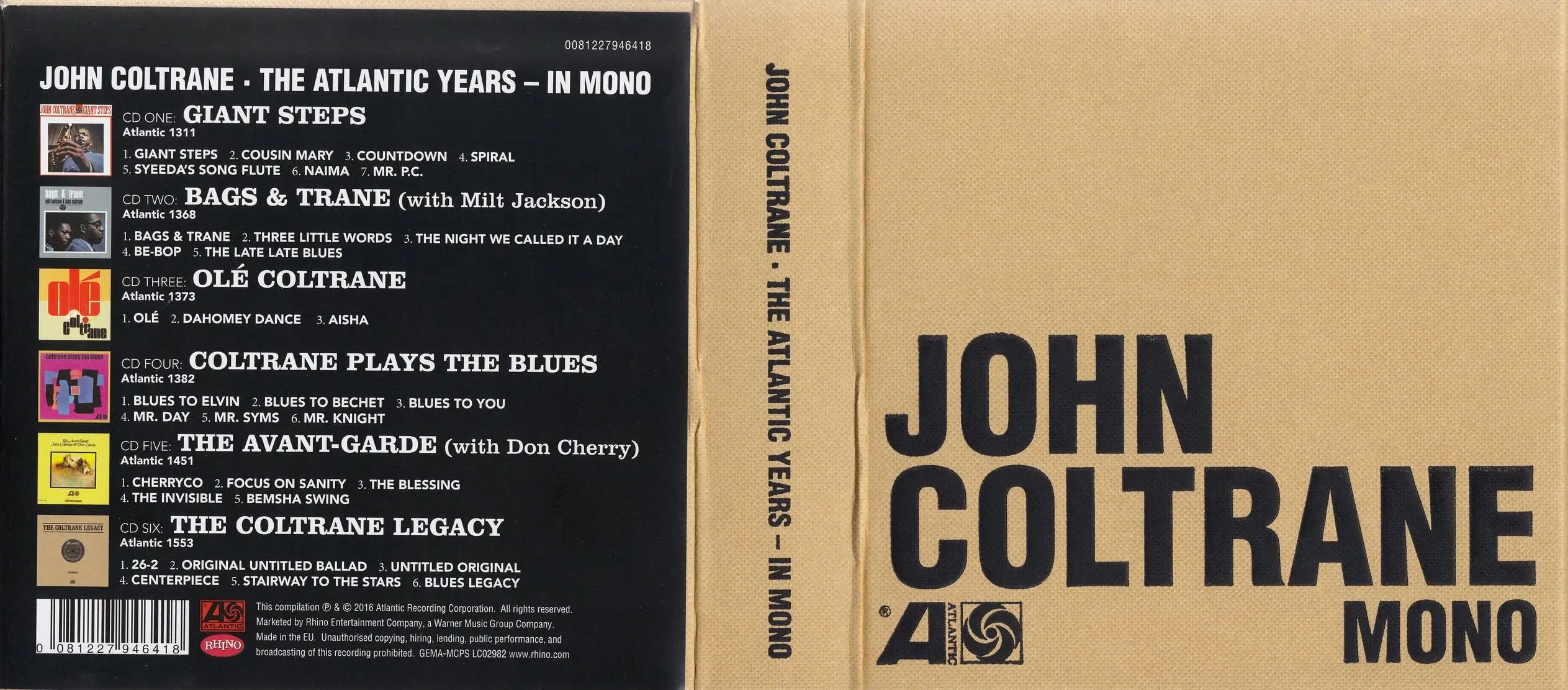 John Coltrane - The Atlantic Years - In Mono (2016) {6CD Box Set ...