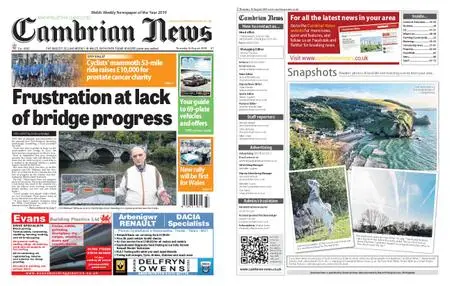 Cambrian News Machynlleth & Llanidloes – 15 August 2019