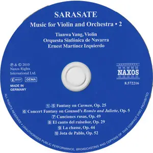  Sarasate - Tianwa Yang - Music For Violin And Orchestra Vol. 2 (2010) 