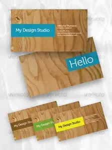GraphicRiver Designer business card - plywood style