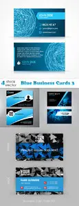 Vectors - Blue Business Cards 3