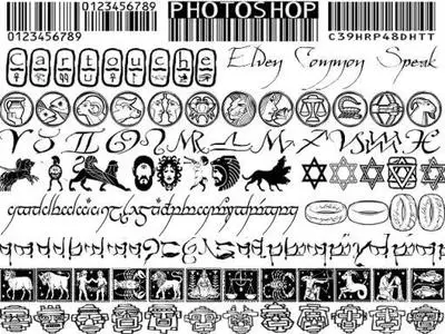 Dingbats - Ancient, Bar Code, Esoteric, Runes