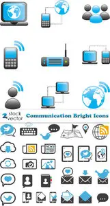 Vectors - Communication Bright Icons
