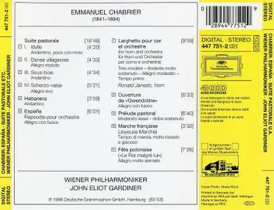 John Eliot Gardiner, Wiener Philharmoniker - Chabrier: España, Suite pastorale & other orchestral works (1996)