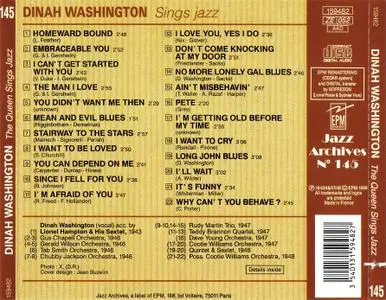 Dinah Washington - The Queen Sings Jazz (1999) {EPM Musique ‎159482 rec 1943-1948}