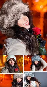 Stock Photo - Winter Girls