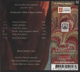 Carbonelli - Helene Schmitt - Sonates pour violon & basse continue (2002)