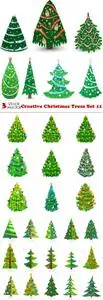 Vectors - Creative Christmas Trees Set 11