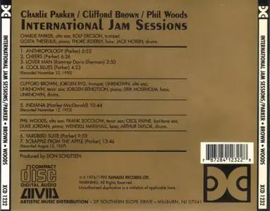 Charlie Parker, Clifford Brown, Phil Woods - International Jam Sessions (1995) {Xanadu XCD1232 rec 1950-1957}