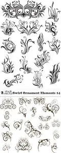 Vectors - Swirl Ornament Elements 14