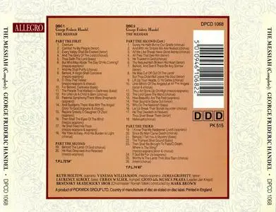 Mark Brown, Gioia della Musica Praha, Brnensky Akademicky Sbor - George Frideric Handel: Messiah (1993)