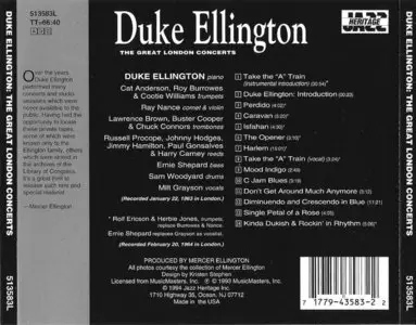 Duke Ellington – The Great London Concerts (1963) [Reissue 1994]