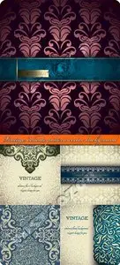 Vintage delicate pattern vector background