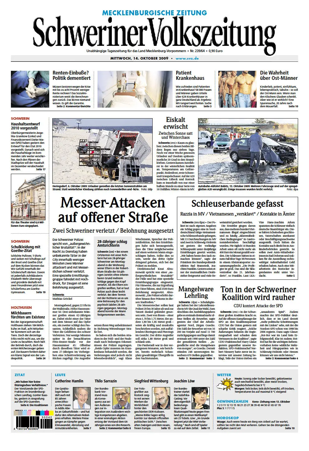 Schweriner Volkszeitung 14.10.2009