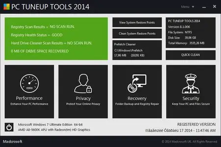 Madcrosoft PC TuneUp Tools 2014 8.1.006