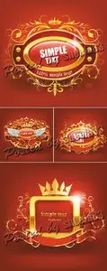 Decorative Golden Frames Vector