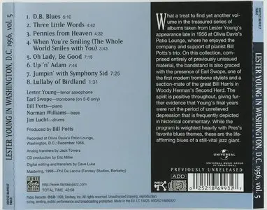 Lester Young - In Washington, D.C. 1956, Vol. 5 (1998)